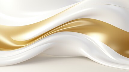 Abstract image of swirling golden and white shapes suggesting luxurious fluidity, perfect for elegant background or opulent designs.