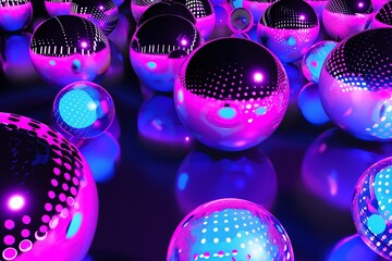 shiny balls background, abstract colorful background