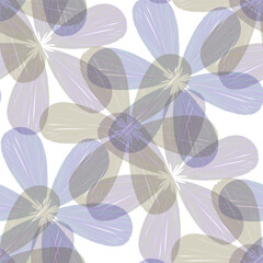 Seamless abstract vector pattern in pastel colors on a transparent background