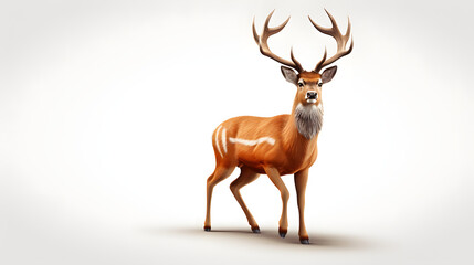 Deer icon Hunting 3d rendering