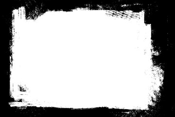 Fototapeta premium Artistic universal frame. Black and white abstract grunge. Decorative elements for design