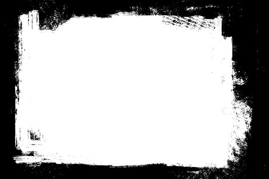 Artistic universal frame. Black and white abstract grunge. Decorative elements for design