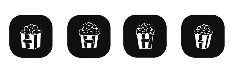 Popcorn icon in flat. A popcorn icon design. Stock vector.