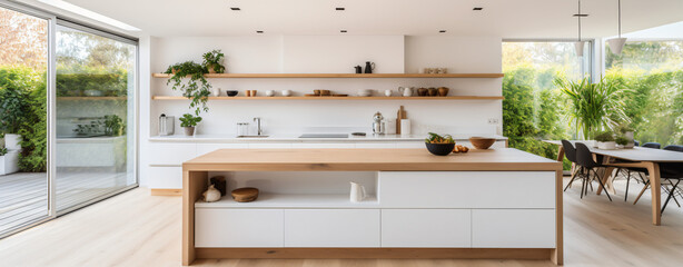 Kitchen interior in beautiful new luxury home.