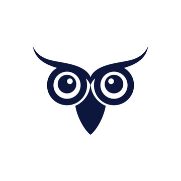 owl bird illustration logo template