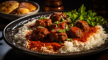 Kofta Challow is one of the ethnic Afghan dishes.