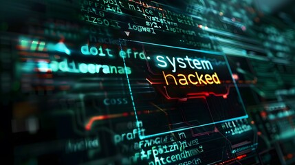 system hacking scam, computer warning message hacked alert.