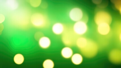 Obraz premium Abstract blur bokeh banner background. Gold bokeh on defocused Gray and Green background