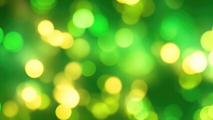 Obraz premium Abstract blur bokeh banner background. Gold bokeh on defocused Gray and Green background