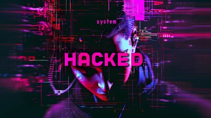 system hacking scam, computer warning message hacked alert.
