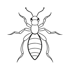 Termite illustration coloring page for kids