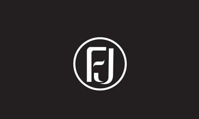 FJ, JF, F, J Abstract Letters Logo Monogram