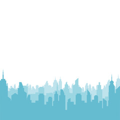 city skyline vector illustration - obrazy, fototapety, plakaty
