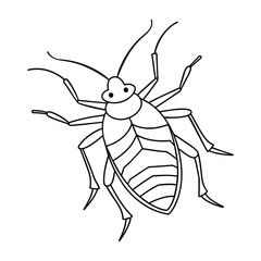 Aphid illustration coloring page for kids