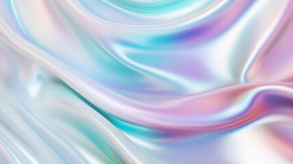 Fototapeta premium Fond texturé comme un drap satiné, de soie. Couleurs dégradés rose, violet, bleu et argenté. Fond pour conception et création graphique.