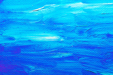 texture blue oil paint on canvas macro closeup