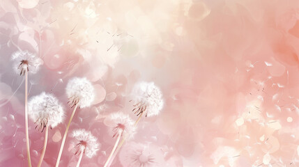 Soft Dandelion Floral Background
