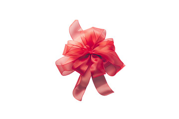 Red bow isolated on a background