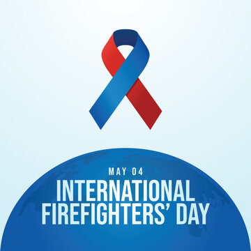 International Firefighters Day design template good for celebration usage. firefighter ribbon template. vector eps 10. flat design.