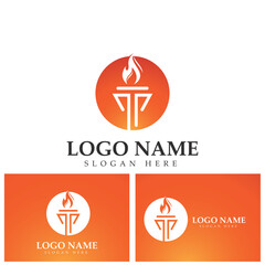 torch icon. Vector image for logos websites applications and thematic design