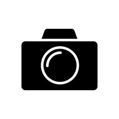 Photo camera glyph vector icon isolated on white background. Photo camera glyph vector icon for web, mobile and ui design
