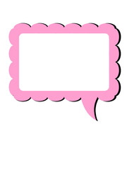 pink speech bubble