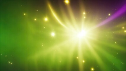 Fototapeta premium Purple light burst, abstract beautiful rays of lights on a dark Green background with the color of yellow, golden sparkling backdrop, and blur bokeh
