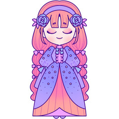 Little Princess, cute character, cartoon 