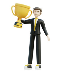 Business related 3D illustration on transparent background, perfect for any design need