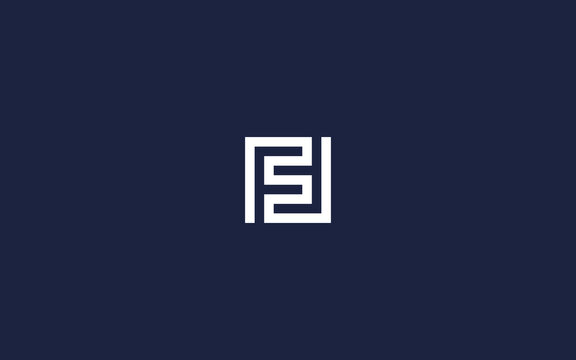 fs letter with square logo icon design vector design template inspiration