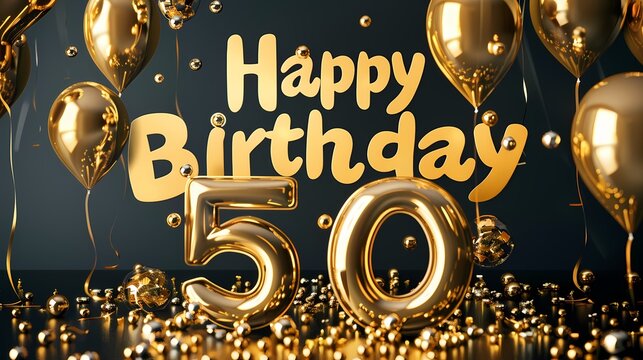 Happy Birthday zum 50. Geburtstag.