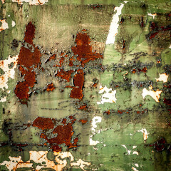 Grunge old paint texture background overlay. Weathered Paint on Metal Surface