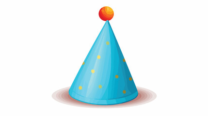 Birthday cap flat vector illustration