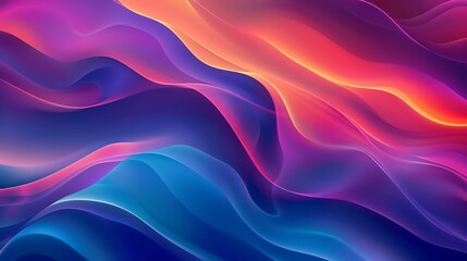 Waves of abstract colored lines create a dynamic spectrum 