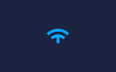 letter t with wifi logo icon design vector design template inspiration