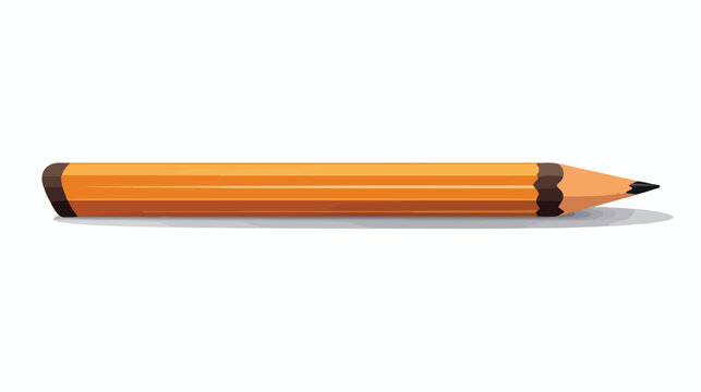 Cartoon pencil flat vector isolated