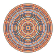 Mandala wit different colors ethnic ornament