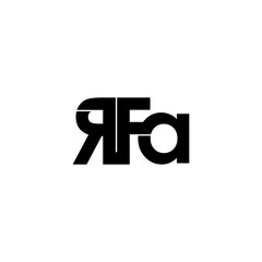 Obraz premium rfa lettering initial monogram logo design