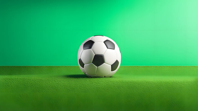 Tournament Thrills 3D Soccer Ball on Lush Green Grass for Sporting Competitions and League Matches