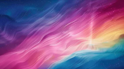 Foto op Plexiglas Abstract color gradient resembling the aurora borealis dancing in the sky. © muhammad