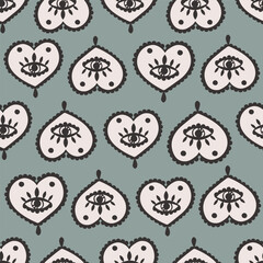 Vector hand drawn doodles seamless pattern. - 755597186