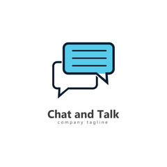 Chat Talk Speech Bubble Icon Vector Logo Template  Design Illustration Vector