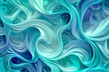 Swirling blue and teal pattern with a glossy finish.