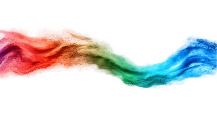 Azerbaijan flag colours powder exploding on isolated background