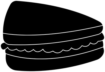 sandwich illustration food silhouette cheese logo slice icon bread outline toast breakfast fresh snack lunch meal closeup appetizer leaf shape fresh snack for vector graphic background