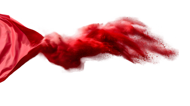 Bahrain flag colours powder exploding on isolated background