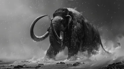 Fotobehang Mammoth. The concept of extinct animals  © poto8313