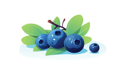 Blueberry vector flat minimalistic isolated vector style illustration