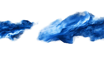 Fototapeta premium Finland flag colours powder exploding on isolated background