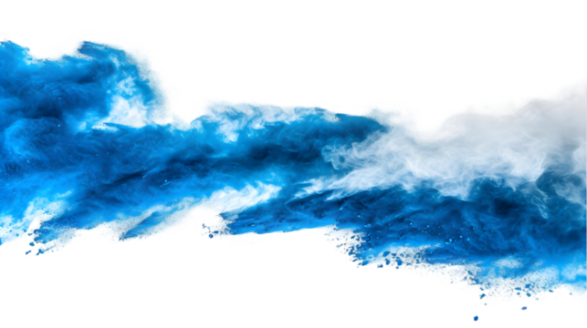 Guatemala flag colours powder exploding on isolated background